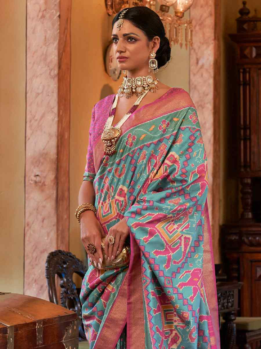 Multi Silk Handwoven Festival Wedding Heavy Border Saree