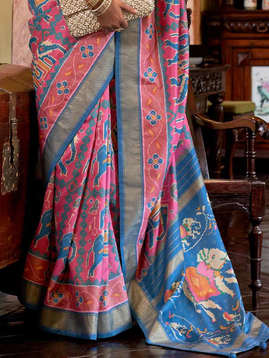 Multi Silk Handwoven Festival Wedding Heavy Border Saree