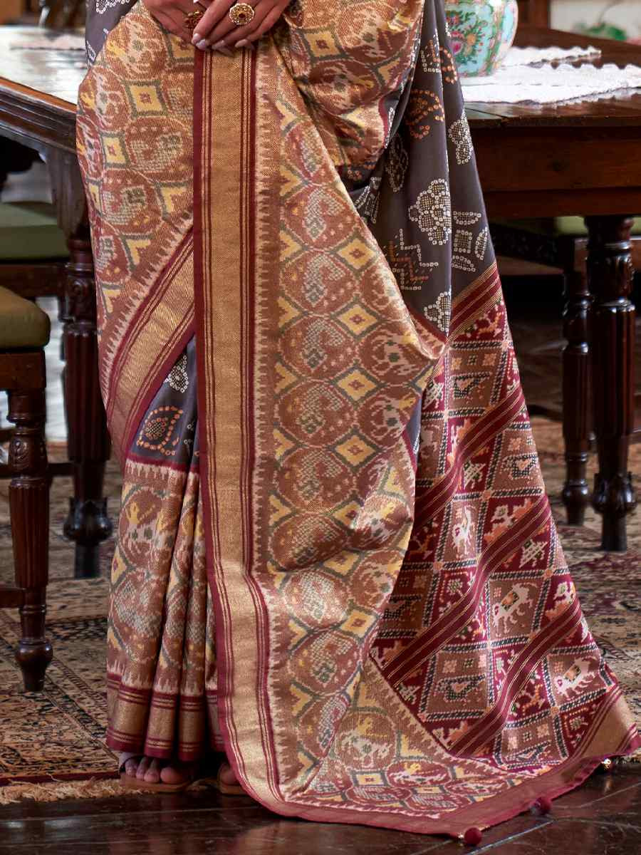 Multi Silk Handwoven Festival Wedding Heavy Border Saree