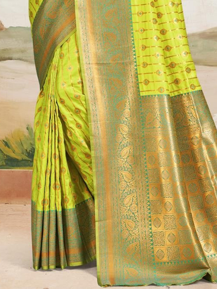 Multi Silk Handwoven Festival Wedding Heavy Border Saree