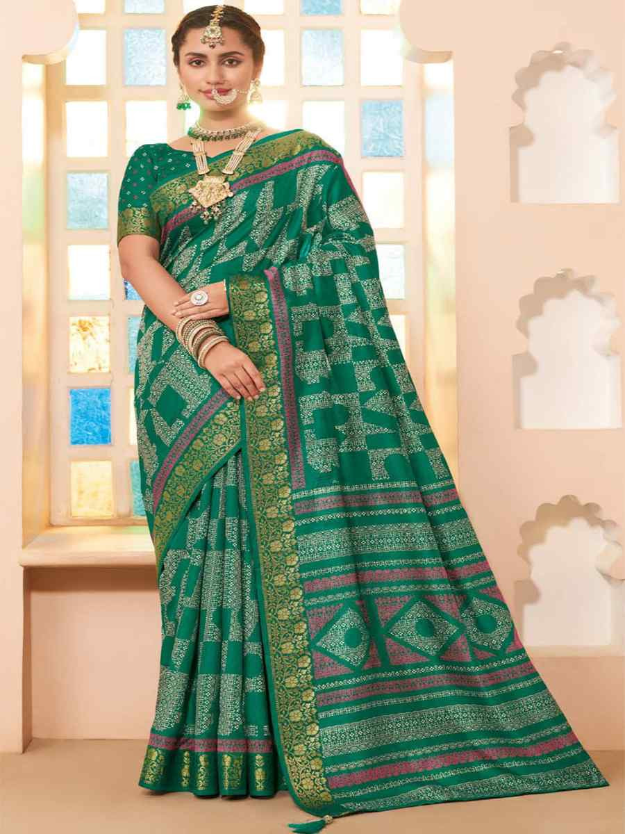 Multi Silk Handwoven Festival Wedding Heavy Border Saree