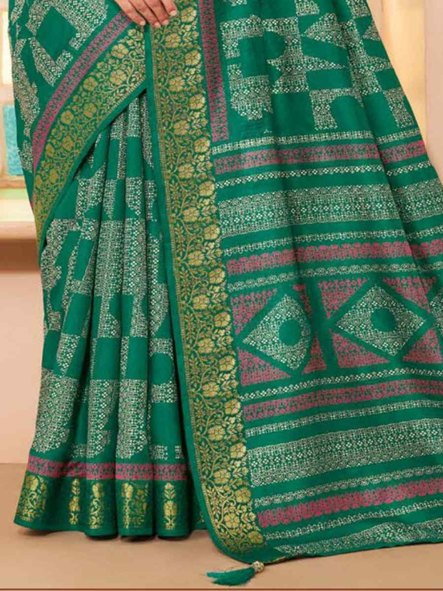 Multi Silk Handwoven Festival Wedding Heavy Border Saree