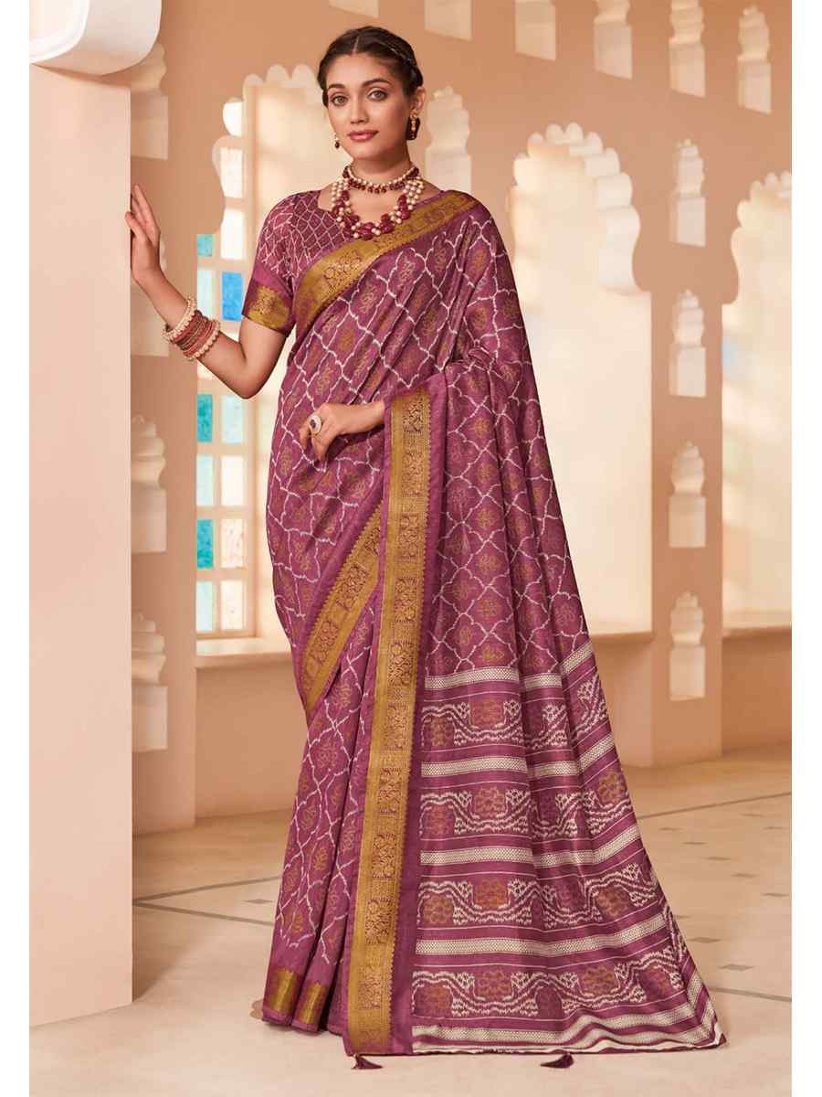 Multi Silk Handwoven Festival Wedding Heavy Border Saree