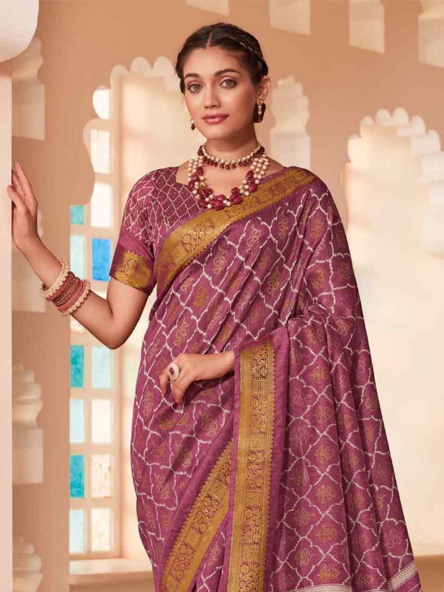 Multi Silk Handwoven Festival Wedding Heavy Border Saree