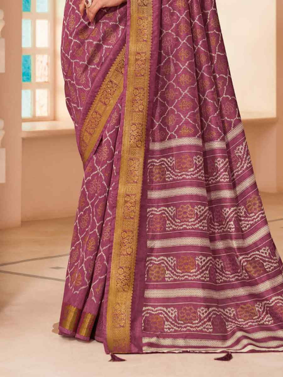 Multi Silk Handwoven Festival Wedding Heavy Border Saree