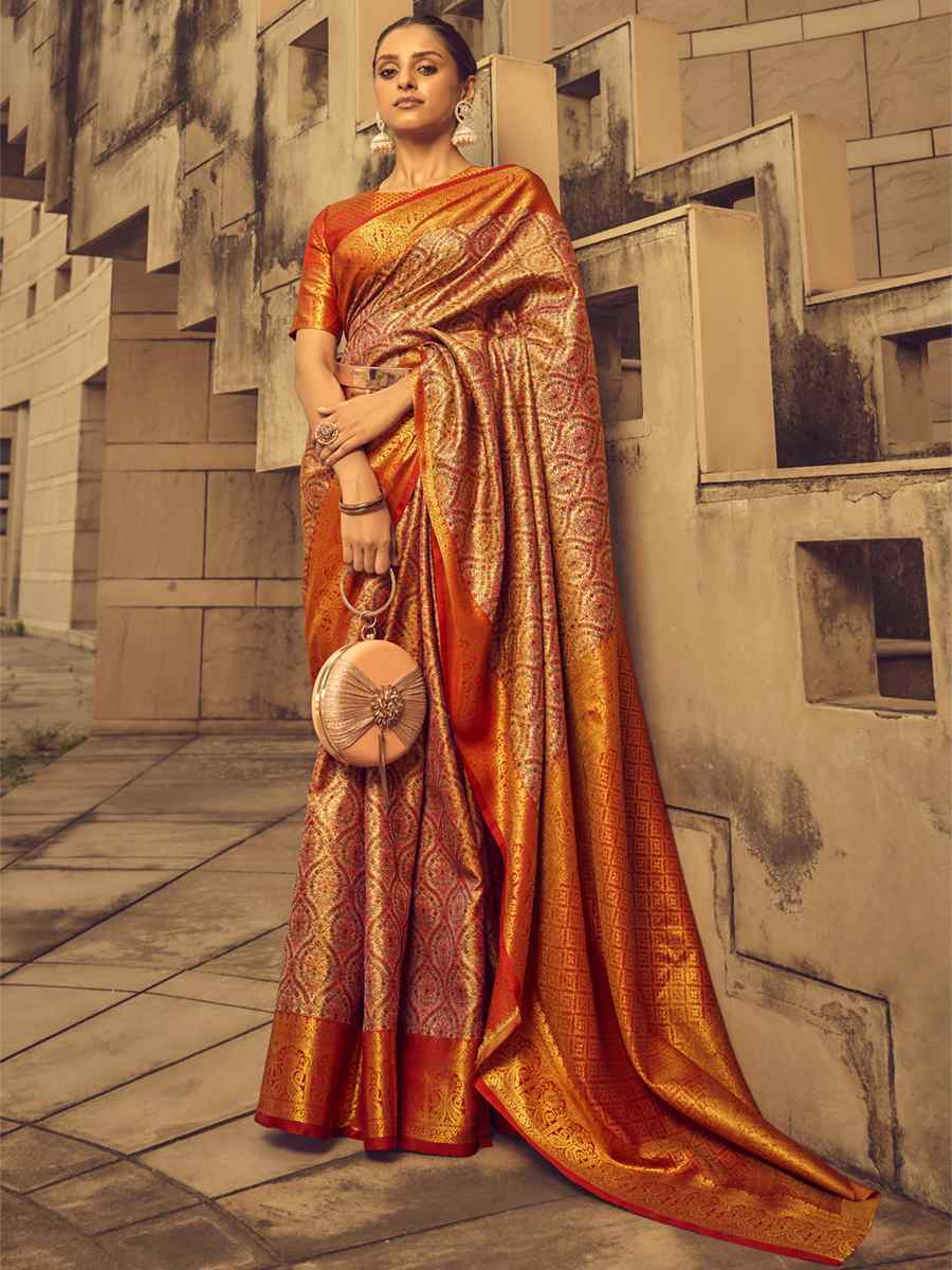 Multi Silk Handwoven Wedding Festival Heavy Border Saree