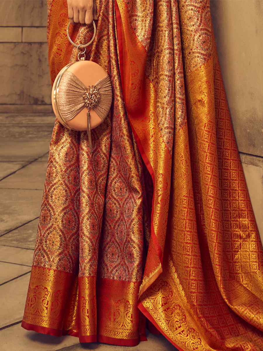 Multi Silk Handwoven Wedding Festival Heavy Border Saree