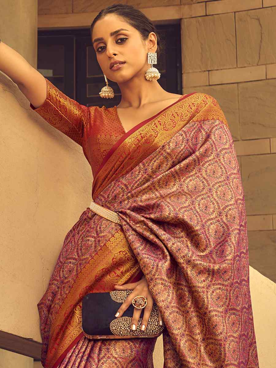 Multi Silk Handwoven Wedding Festival Heavy Border Saree