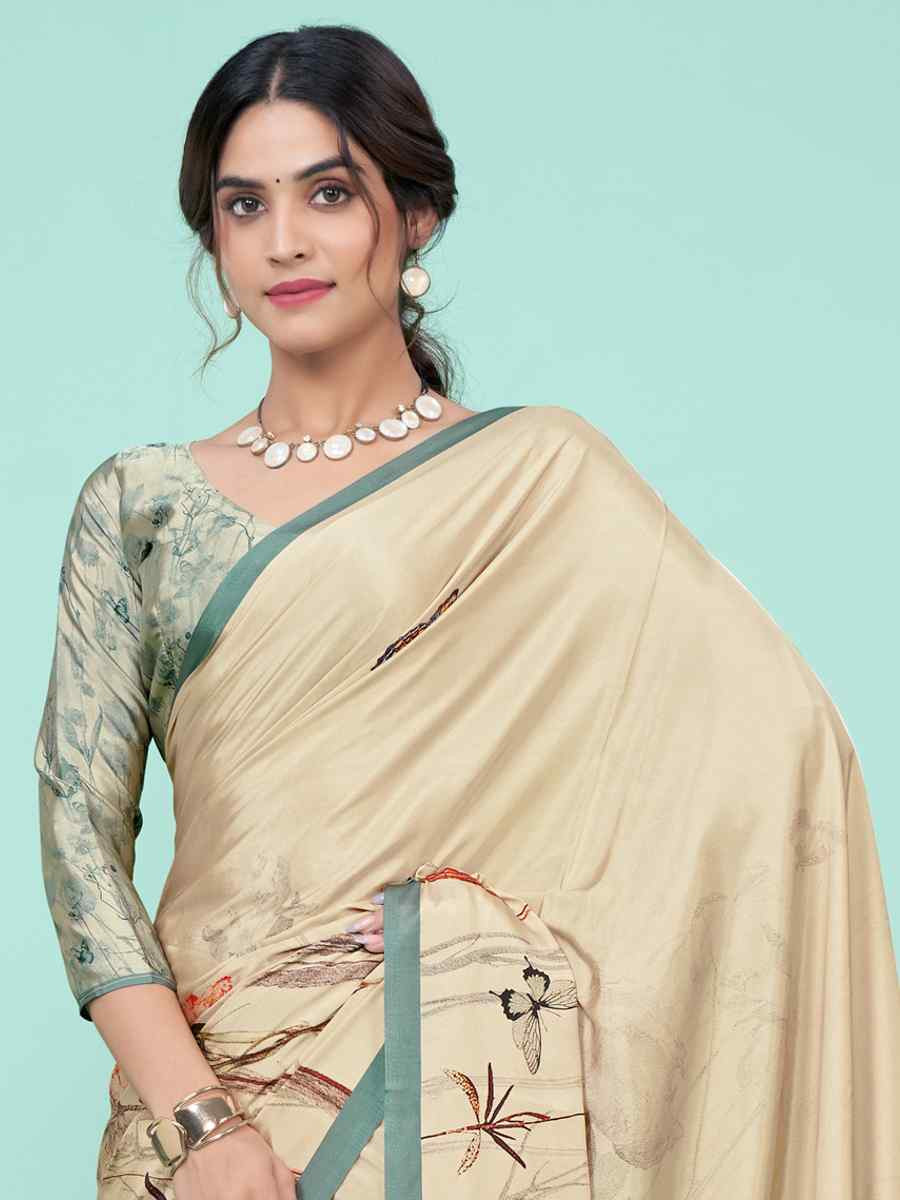 Multi Soft Crepe Printed Festival Party Contemporary Saree