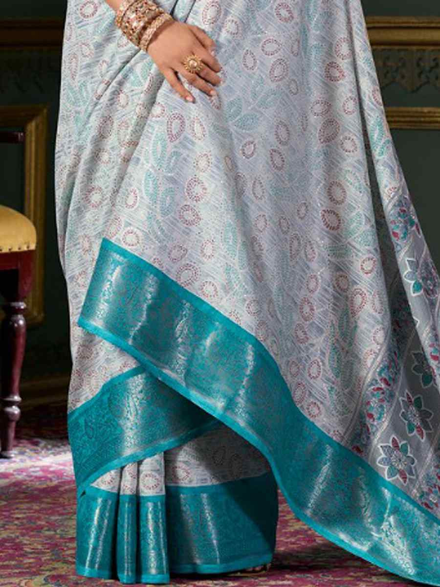 Multi Soft Dola Silk Handwoven Festival Casual Heavy Border Saree