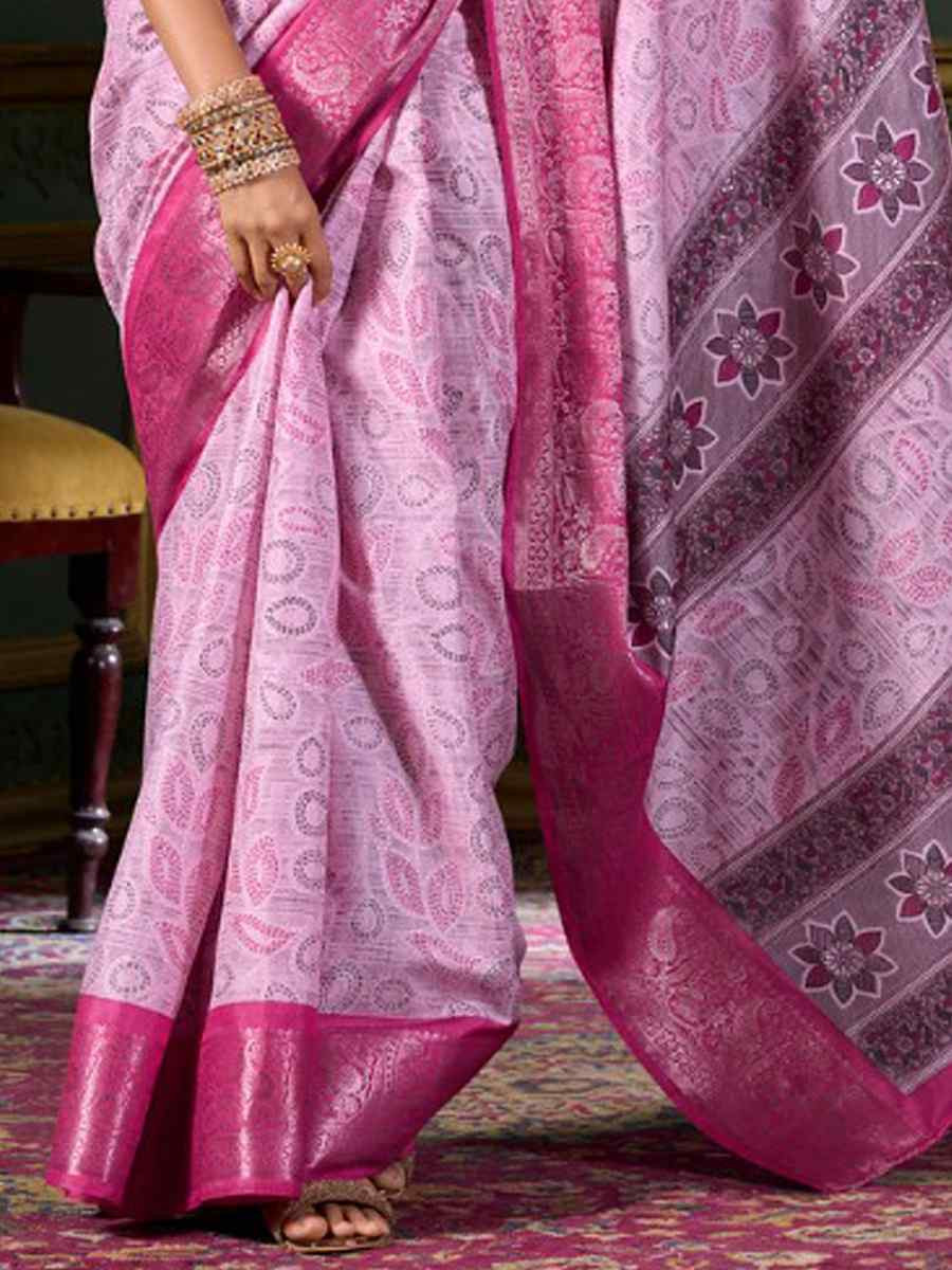 Multi Soft Dola Silk Handwoven Festival Casual Heavy Border Saree