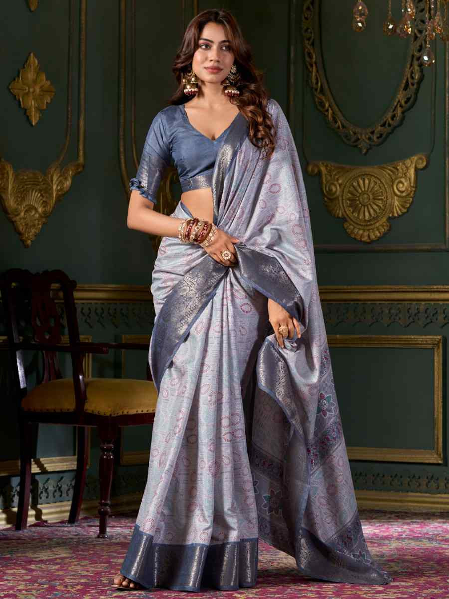 Multi Soft Dola Silk Handwoven Festival Casual Heavy Border Saree