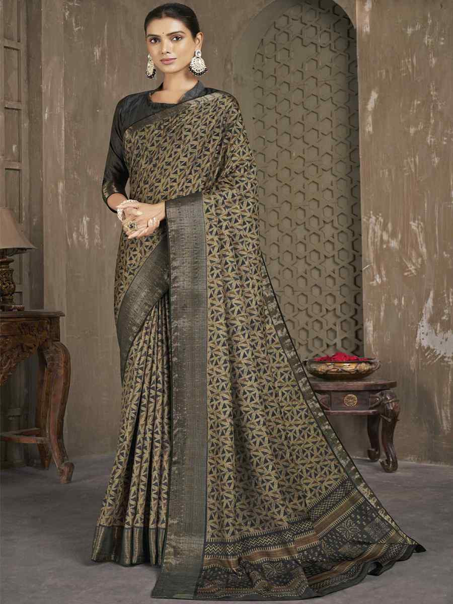 Multi Soft Lenny Heavy Base Printed Festival Casual Contemporary Saree