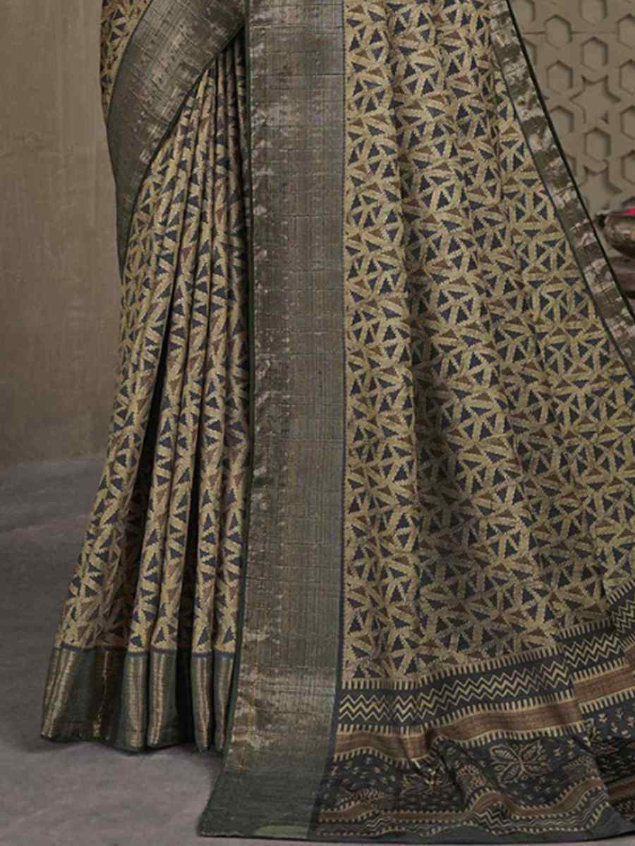 Multi Soft Lenny Heavy Base Printed Festival Casual Contemporary Saree