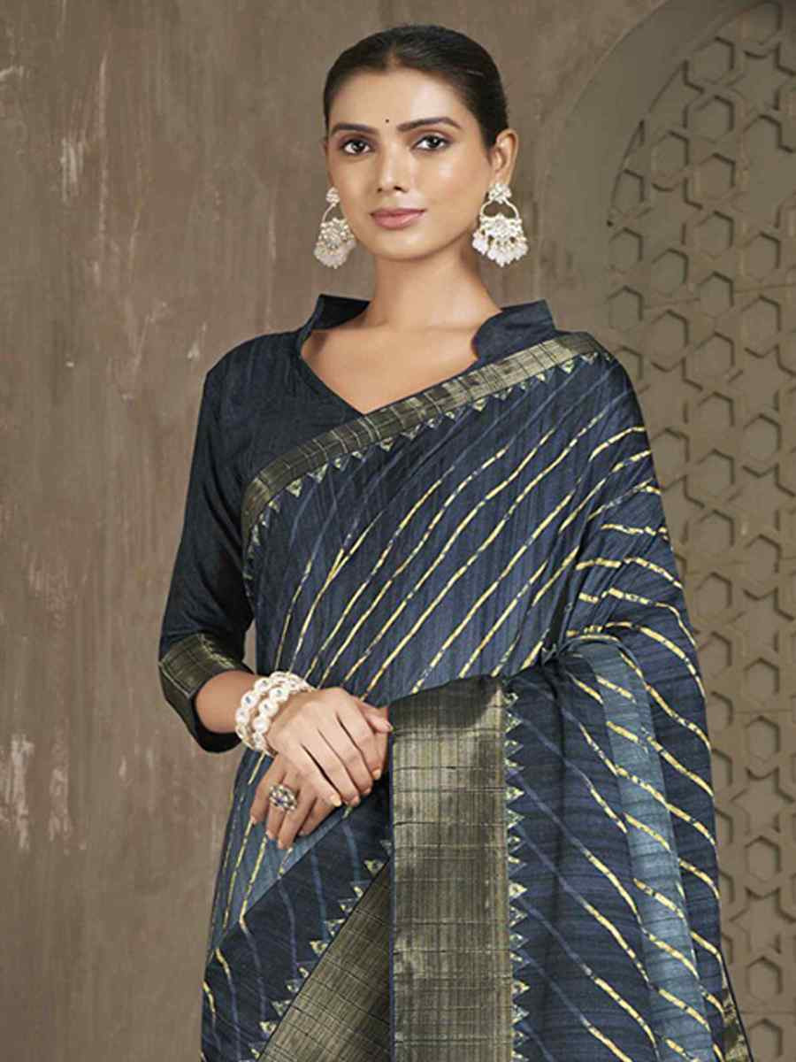 Multi Soft Lenny Heavy Base Printed Festival Casual Contemporary Saree