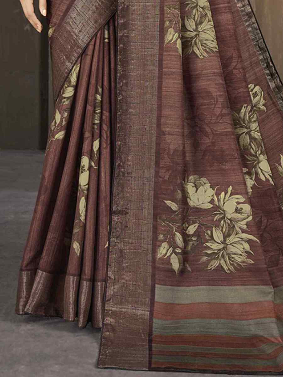 Multi Soft Lenny Heavy Base Printed Festival Casual Contemporary Saree