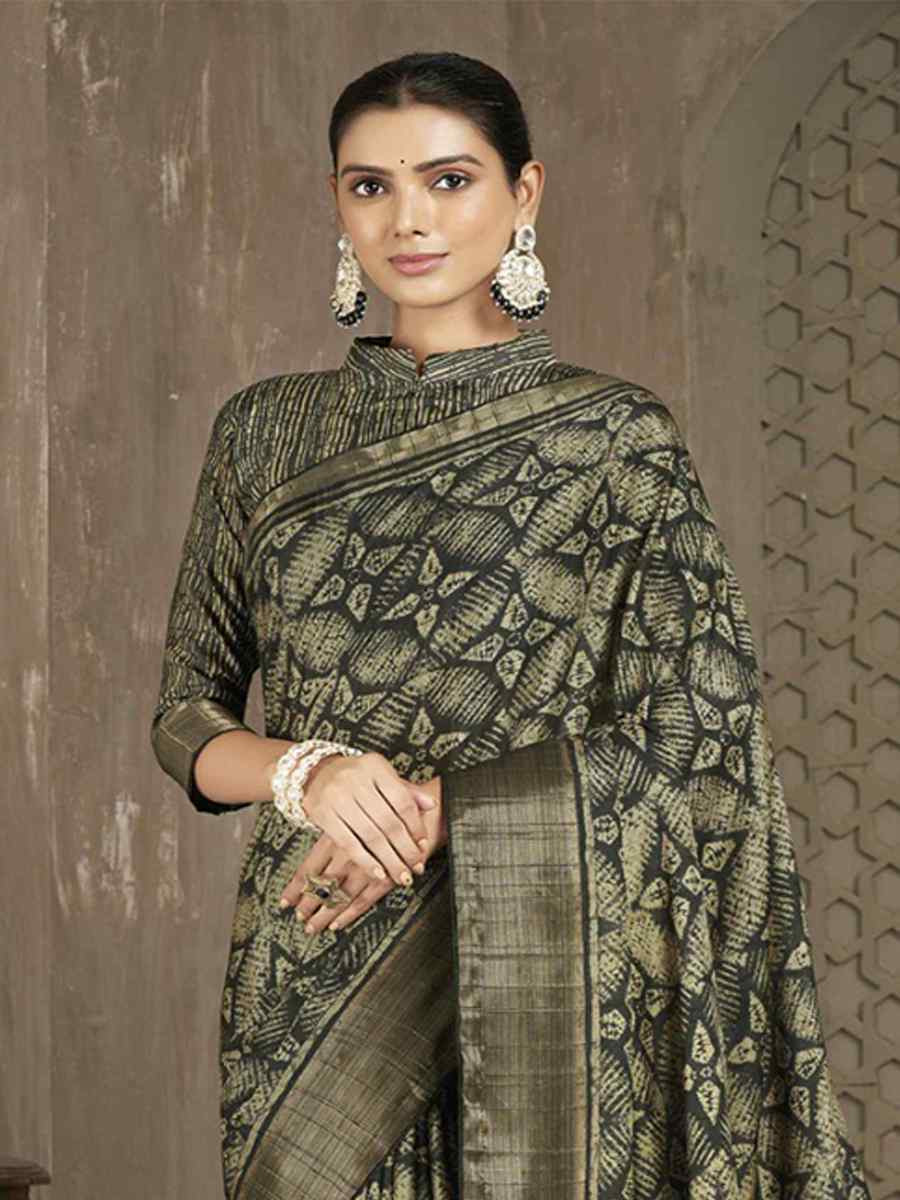 Multi Soft Lenny Heavy Base Printed Festival Casual Contemporary Saree