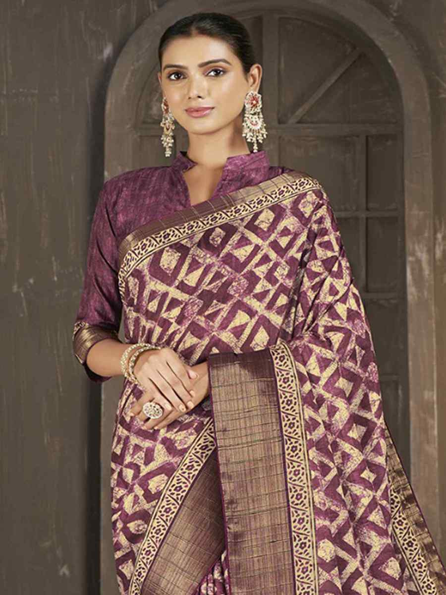 Multi Soft Lenny Heavy Base Printed Festival Casual Contemporary Saree