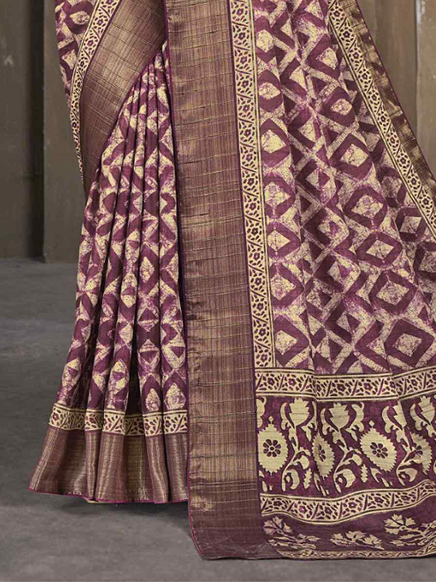 Multi Soft Lenny Heavy Base Printed Festival Casual Contemporary Saree