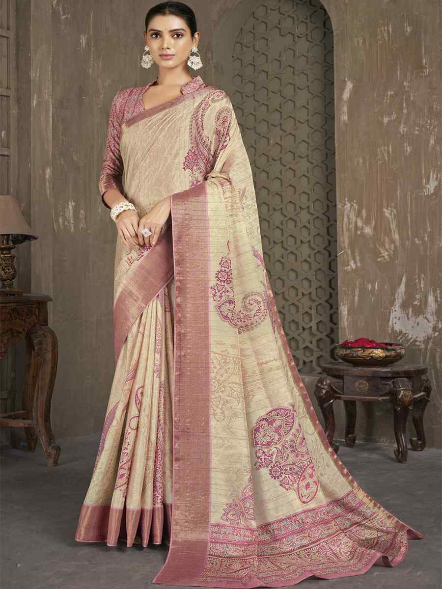 Multi Soft Lenny Heavy Base Printed Festival Casual Contemporary Saree