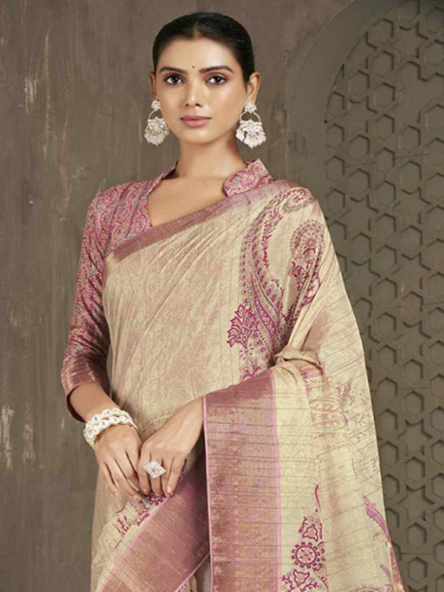 Multi Soft Lenny Heavy Base Printed Festival Casual Contemporary Saree