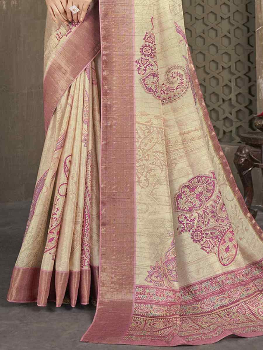 Multi Soft Lenny Heavy Base Printed Festival Casual Contemporary Saree