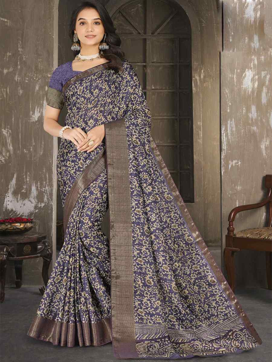 Multi Soft Lenny Heavy Base Printed Festival Casual Contemporary Saree