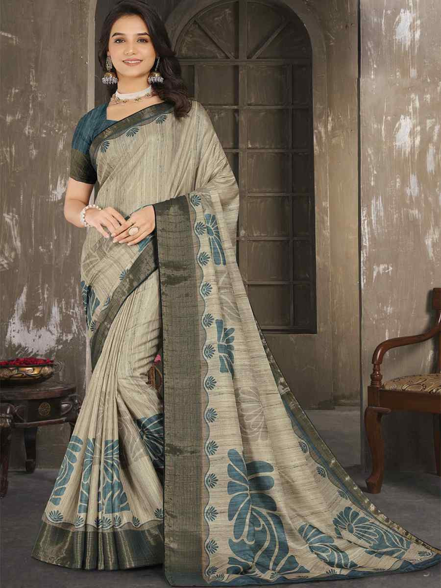 Multi Soft Lenny Heavy Base Printed Festival Casual Contemporary Saree