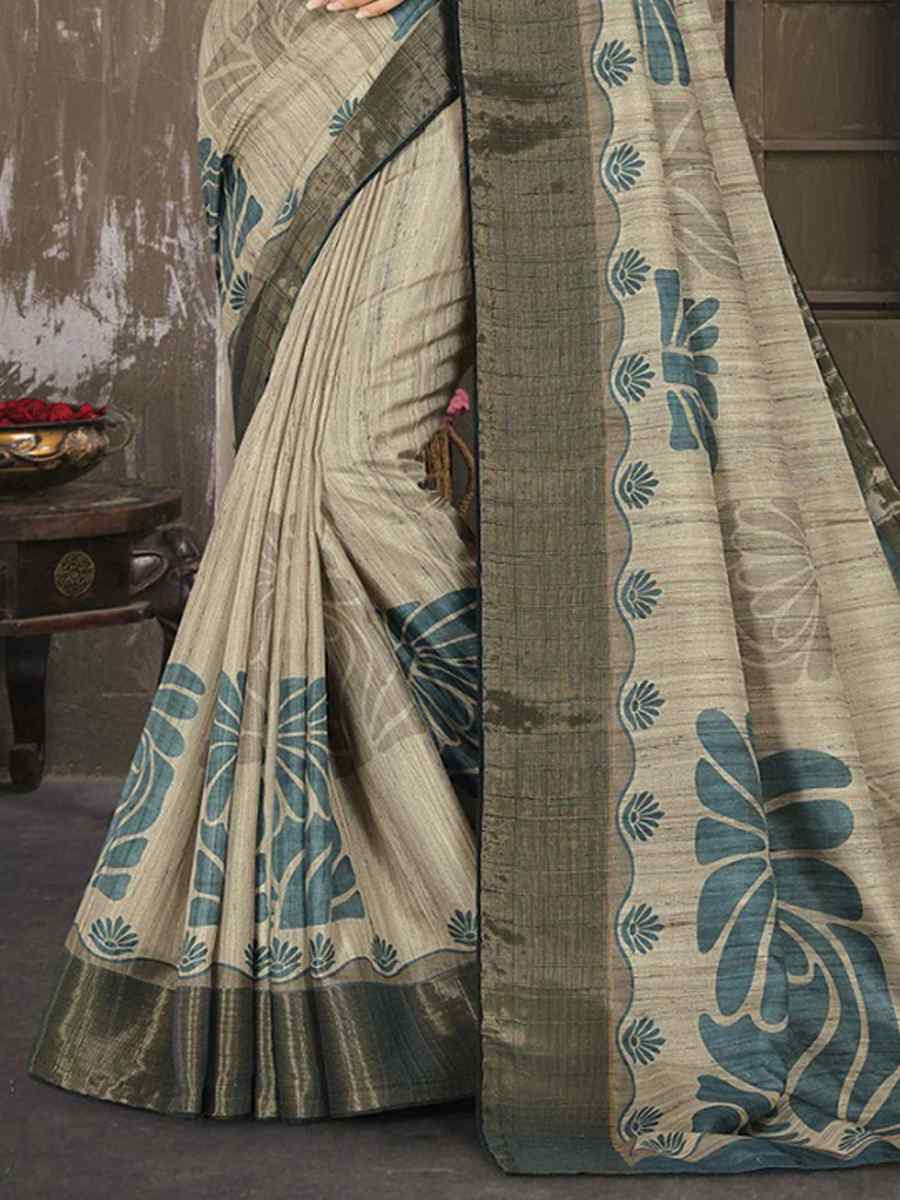 Multi Soft Lenny Heavy Base Printed Festival Casual Contemporary Saree