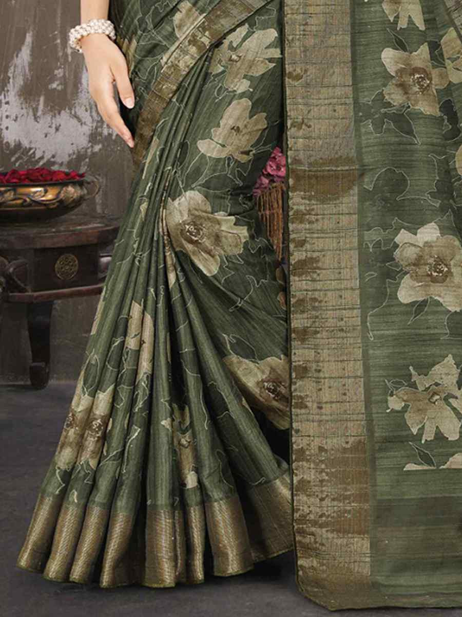 Multi Soft Lenny Heavy Base Printed Festival Casual Contemporary Saree