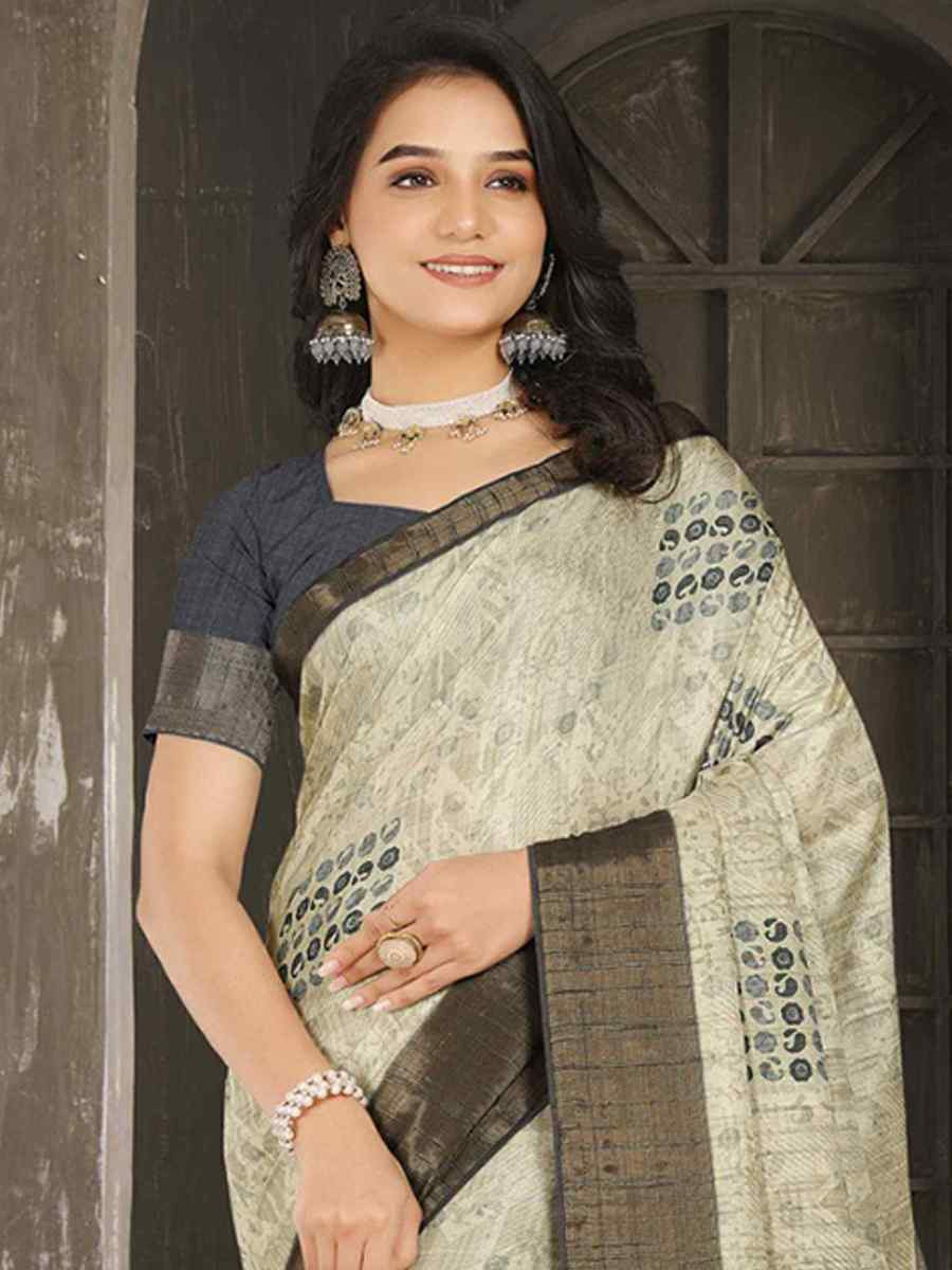 Multi Soft Lenny Heavy Base Printed Festival Casual Contemporary Saree