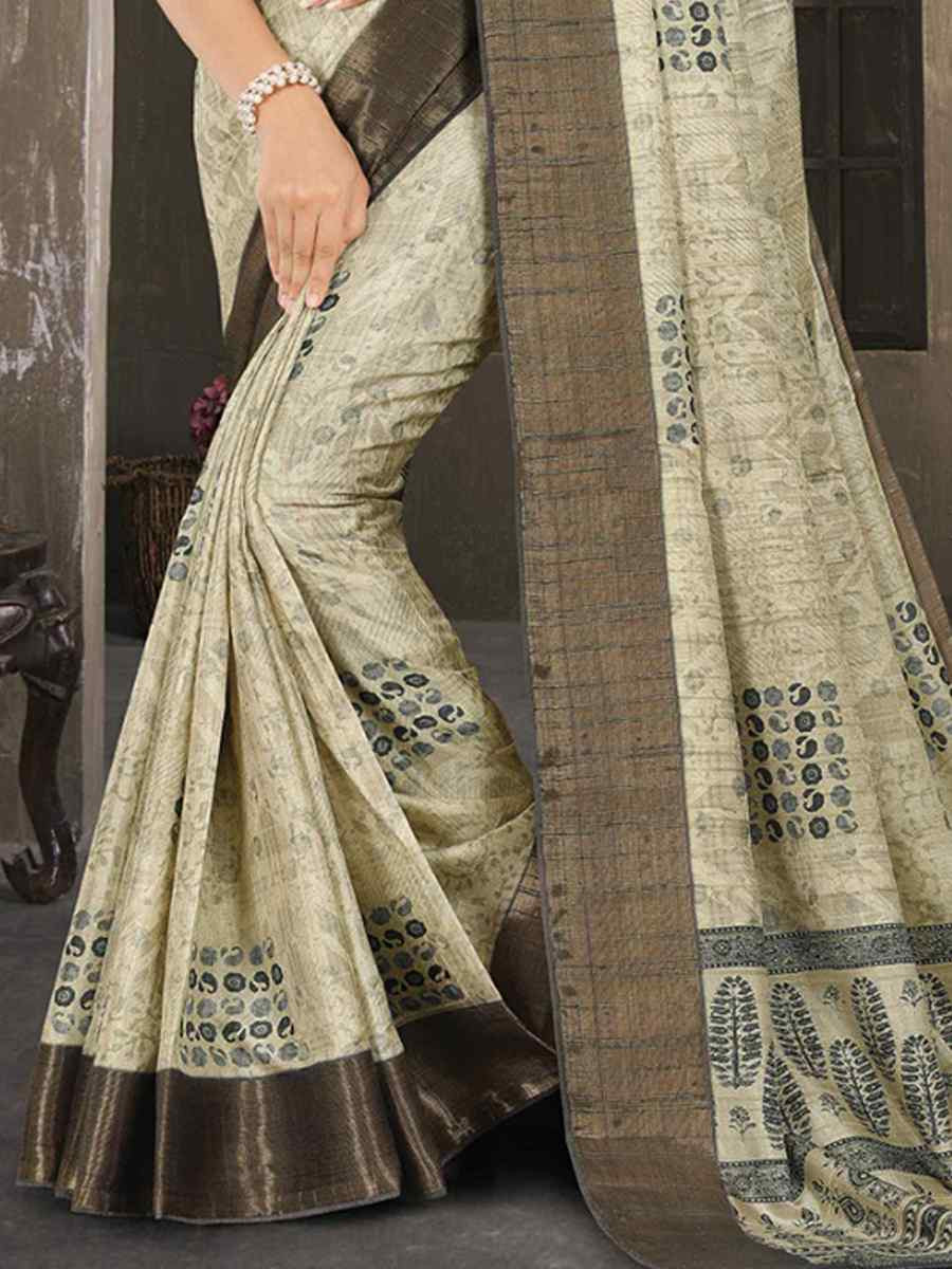 Multi Soft Lenny Heavy Base Printed Festival Casual Contemporary Saree