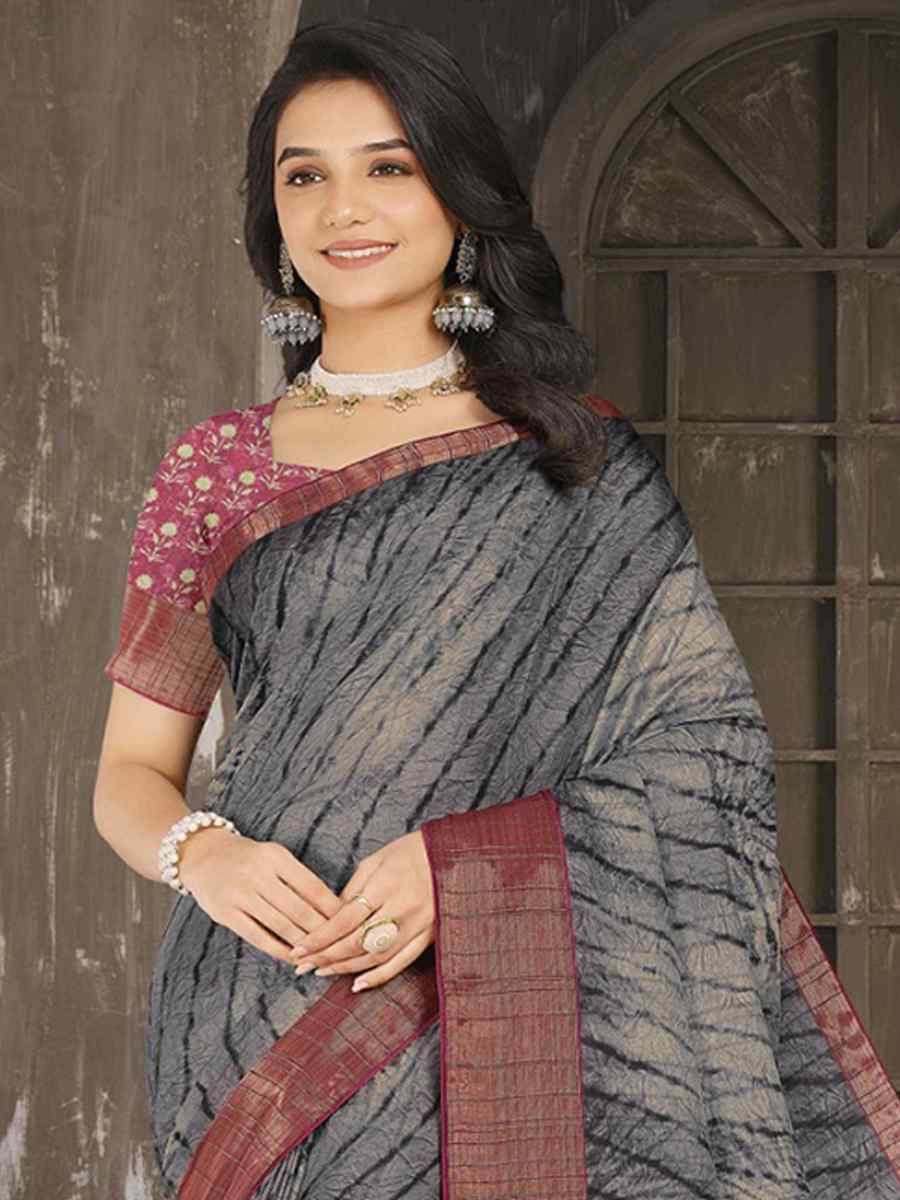 Multi Soft Lenny Heavy Base Printed Festival Casual Contemporary Saree