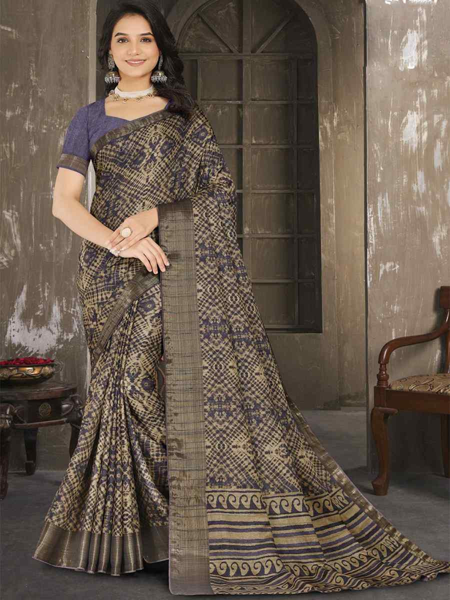 Multi Soft Lenny Heavy Base Printed Festival Casual Contemporary Saree