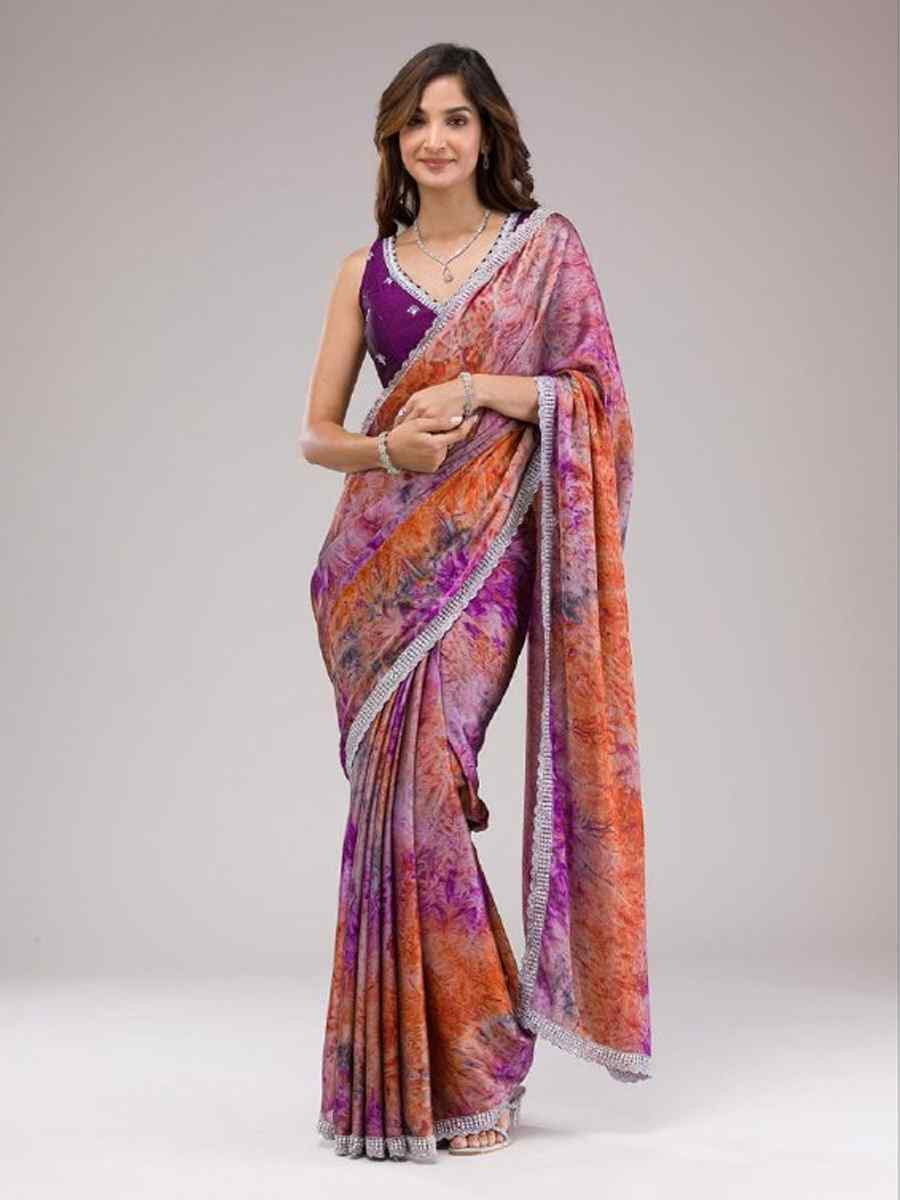 Multi Soft Pure Georgette Printed Festival Party Classic Style Saree