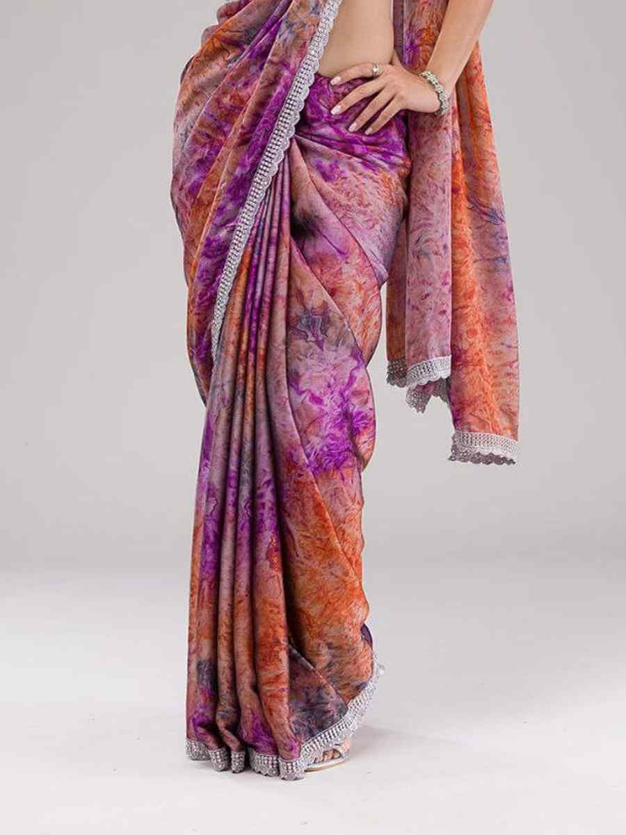 Multi Soft Pure Georgette Printed Festival Party Classic Style Saree