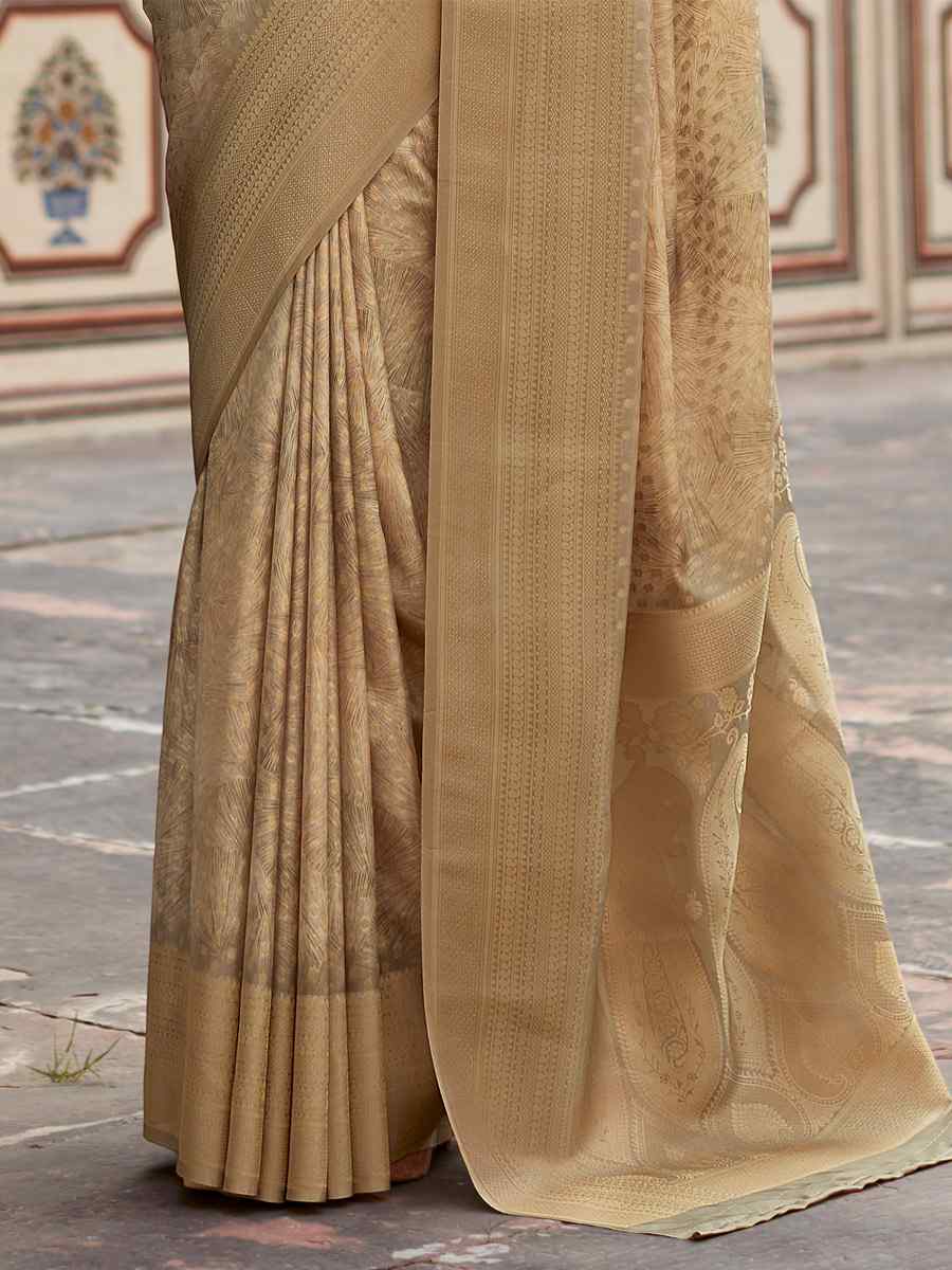 Multi Soft Tissue Silk  Handwoven Festival Casual Heavy Border Saree