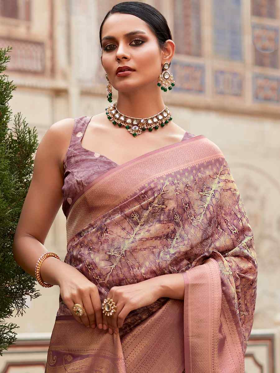 Multi Soft Tissue Silk  Handwoven Festival Casual Heavy Border Saree