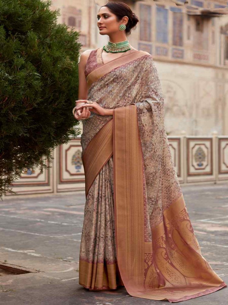 Multi Soft Tissue Silk  Handwoven Festival Casual Heavy Border Saree