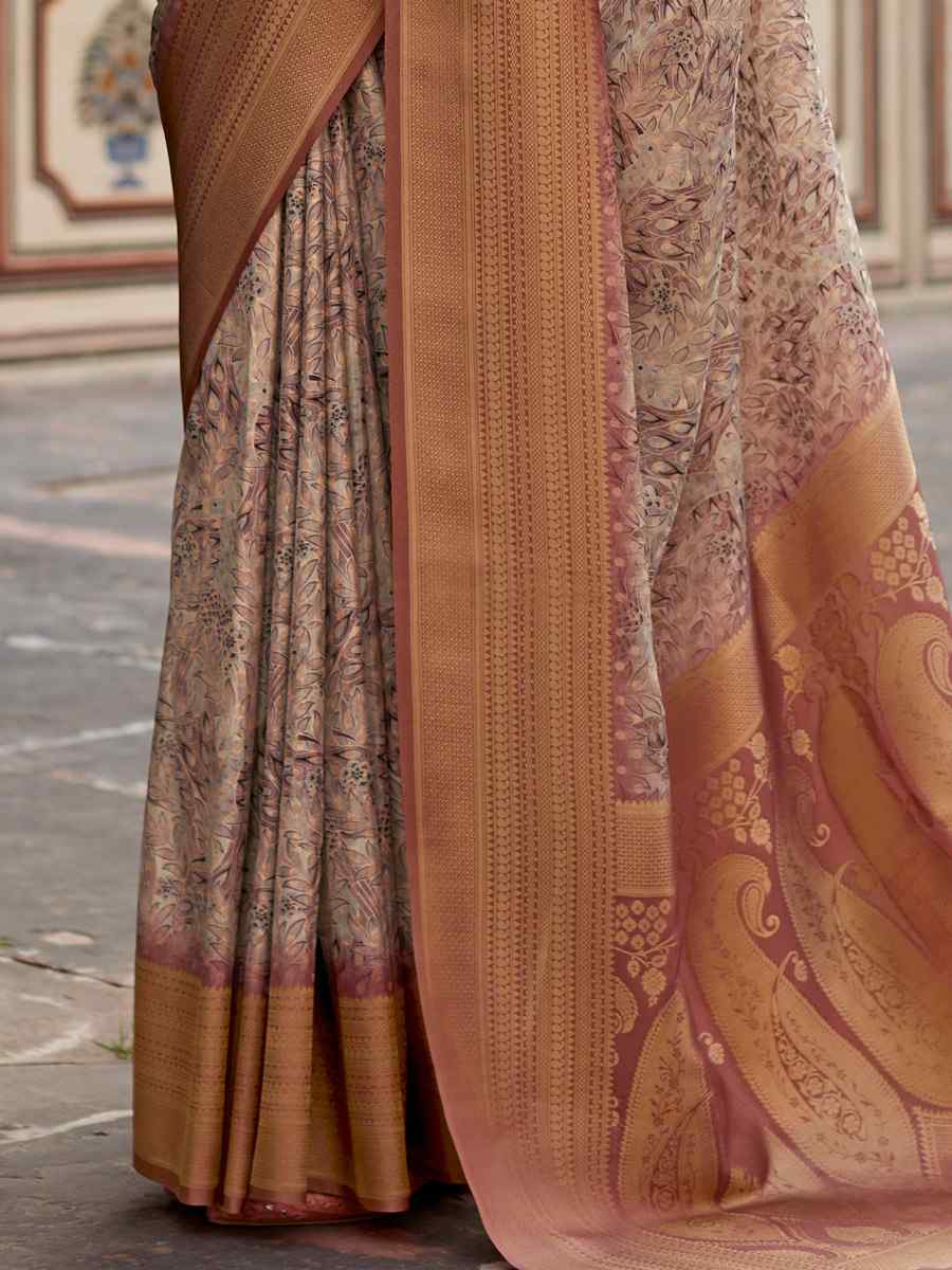 Multi Soft Tissue Silk  Handwoven Festival Casual Heavy Border Saree