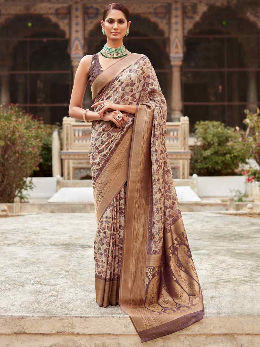 Multi Soft Tissue Silk Handwoven Festival Wedding Heavy Border Saree