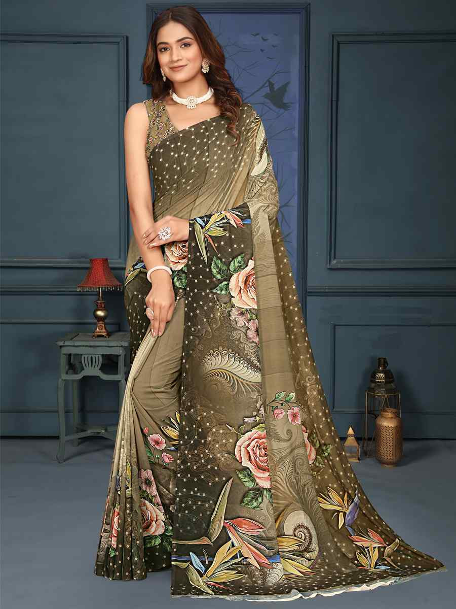 Multi Soft Weightless Printed Festival Casual Contemporary Saree