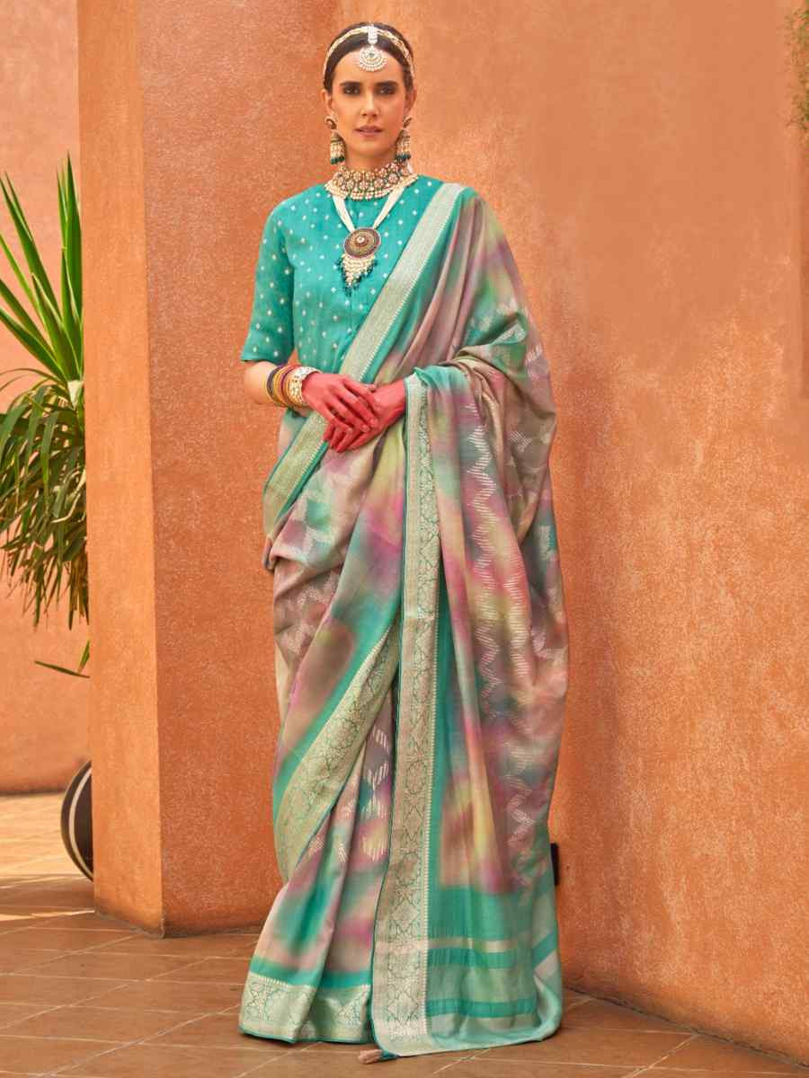 Multi Super Silk Handwoven Festival Wedding Heavy Border Saree