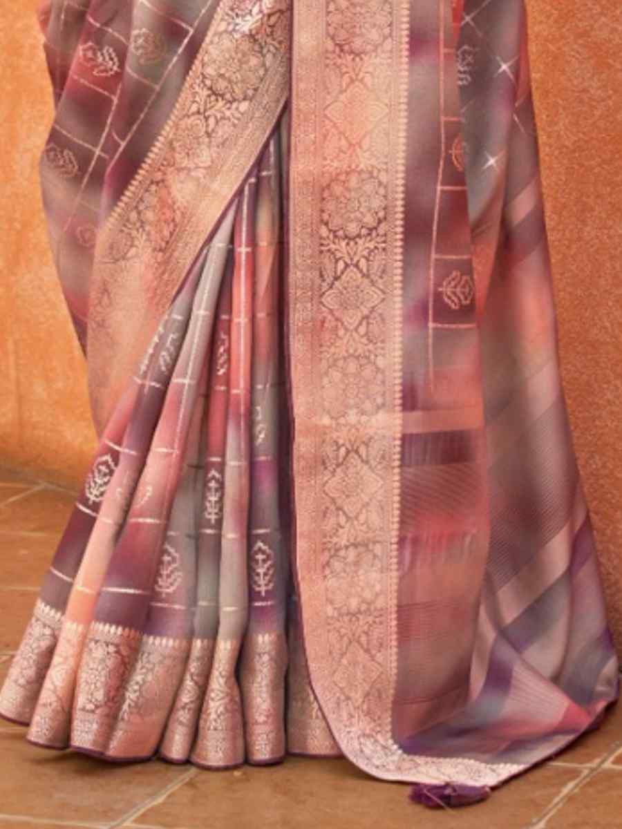 Multi Super Silk Handwoven Festival Wedding Heavy Border Saree