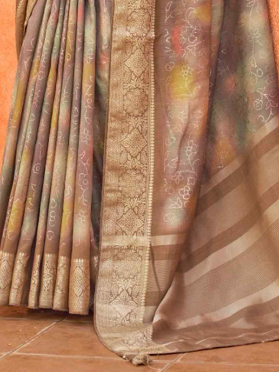 Multi Super Silk Handwoven Festival Wedding Heavy Border Saree