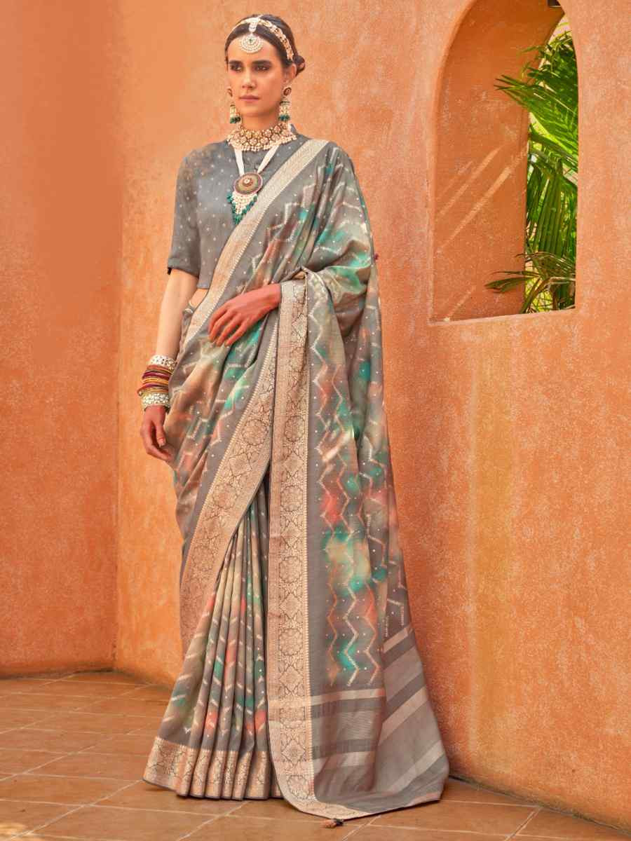 Multi Super Silk Handwoven Festival Wedding Heavy Border Saree