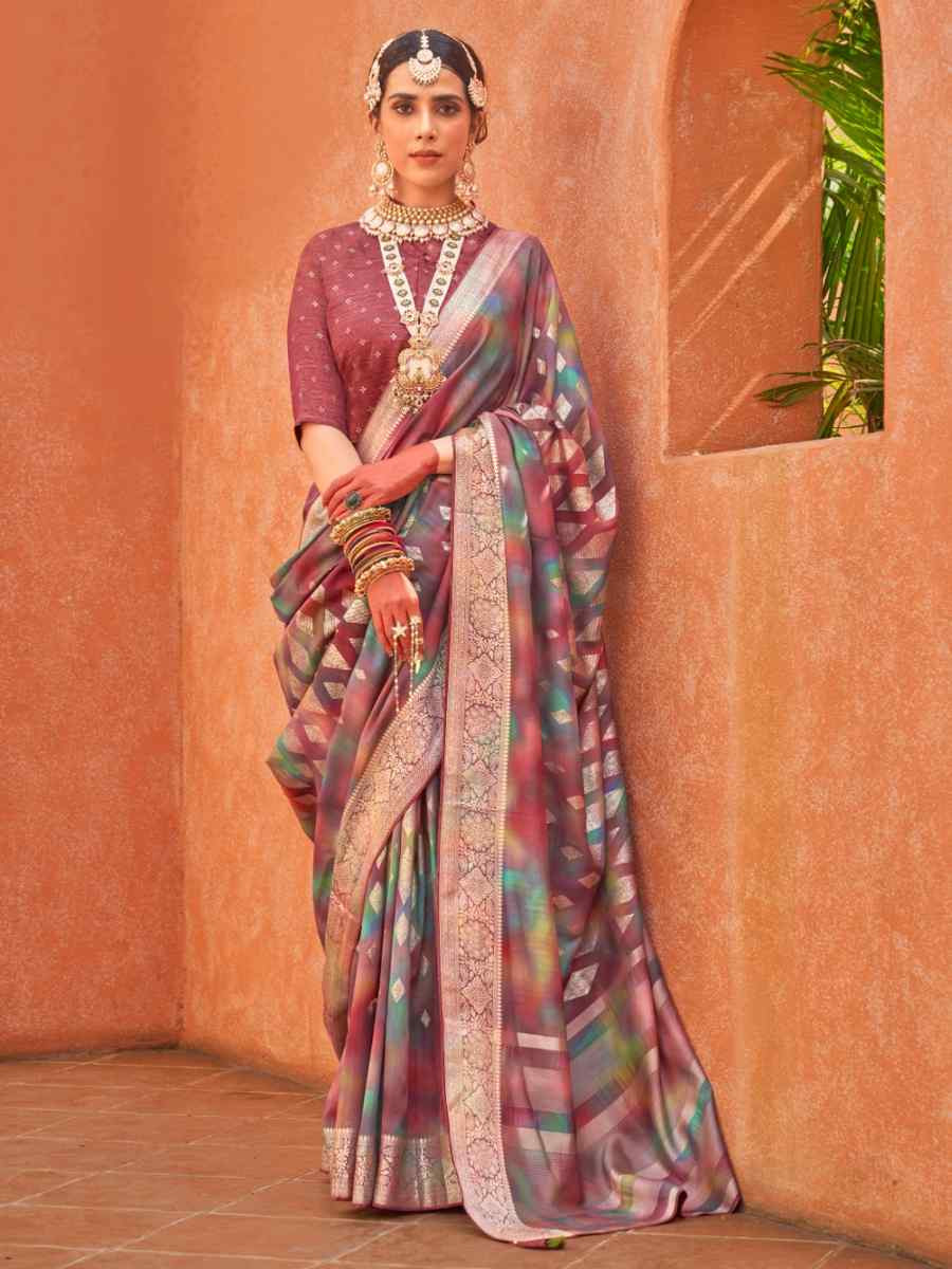 Multi Super Silk Handwoven Festival Wedding Heavy Border Saree