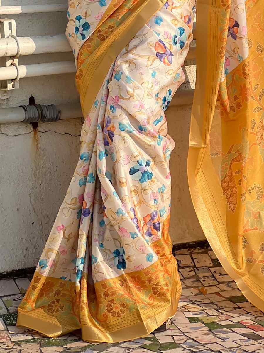 Multi Tussar Silk Handwoven Festival Casual Heavy Border Saree