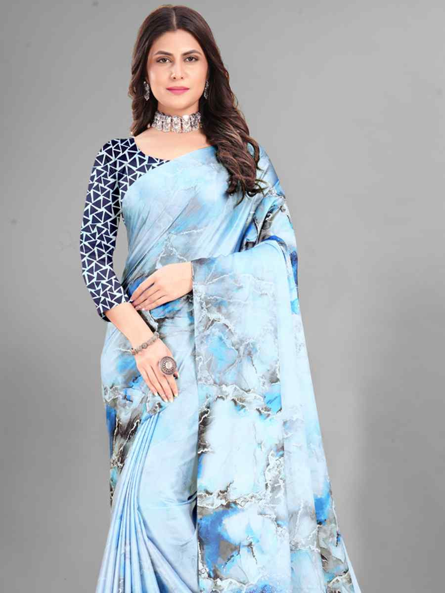 Multi Tussar Silk Printed Festival Wedding Heavy Border Saree