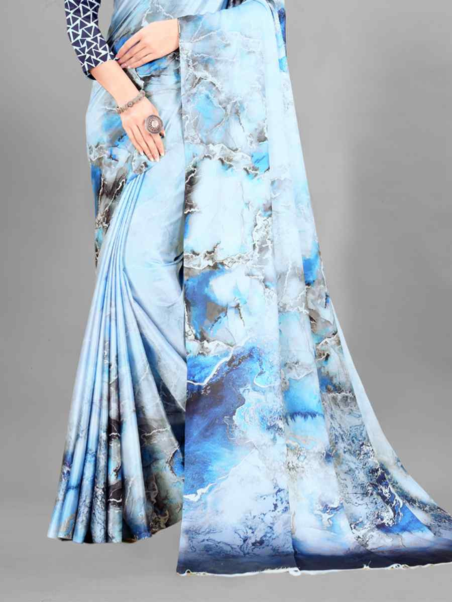 Multi Tussar Silk Printed Festival Wedding Heavy Border Saree